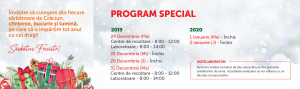 Program Special Luna Decembrie 2019